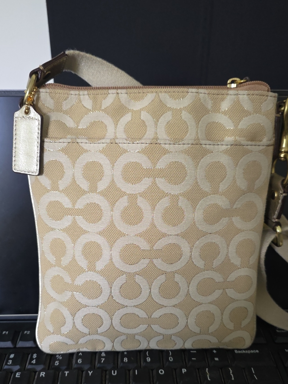 Coach Julia Vintage Signature Op Art Swing Pack Crosdbody Bag Nwt A1120-45536 - Picture 6 of 8